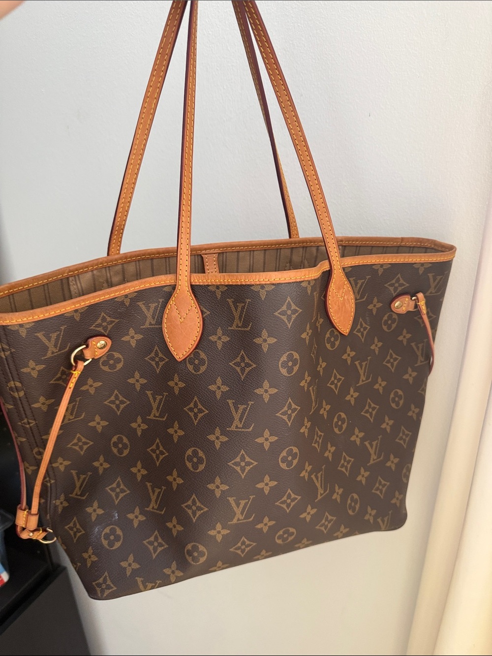 Vintage Louis Vuitton neverfull GM brown Monogram Canvas Tote large preowned - Picture 3 of 17